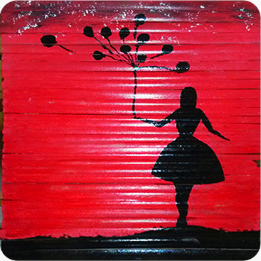 An outdoor silhouette scene