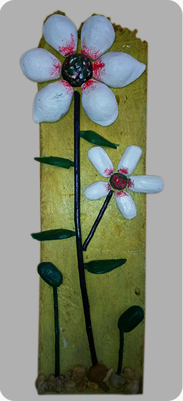 A flower made from wood 