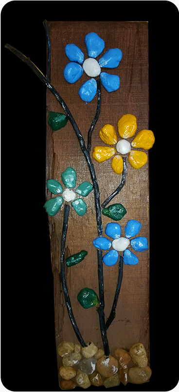A flower made from pebbles