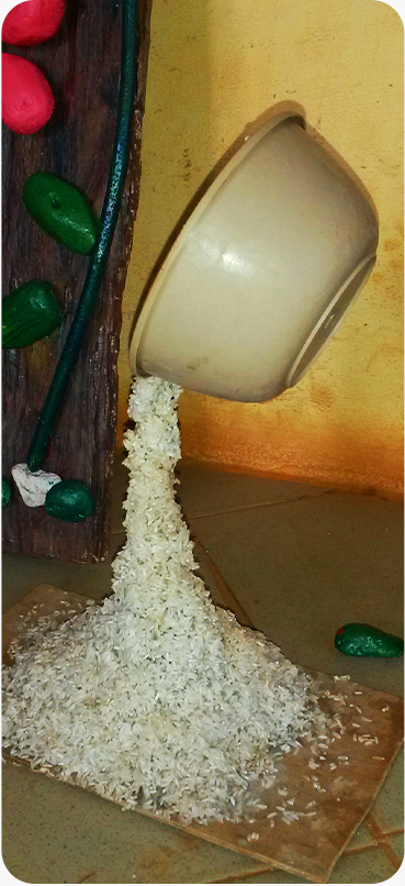 A pouring rice monument